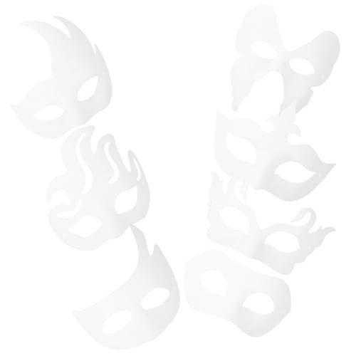 Kichvoe Diy-Mardi-Gras-Masken 14 Stück Bemalbare Weiße Schlichte Maskerademasken Diy-Halbgesichtsmasken Aus Papier Für Cosplay Leere Maskerade-Kostümmasken Für Tanzpartys von Kichvoe