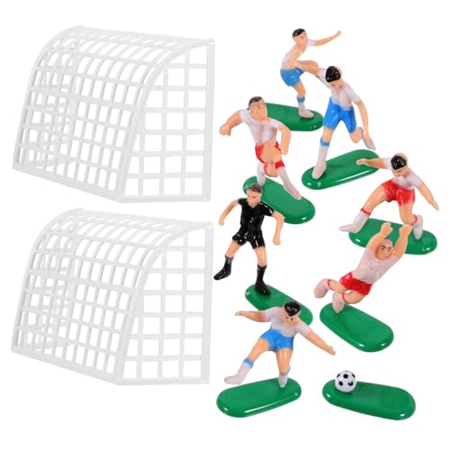 Kichvoe Fußball Team Cake Toppers Teiliges mit Kleinen Fußballspielern und Schiedsrichter Torten Dekoration für Fußballpartys und Kindergeburtstage von Kichvoe
