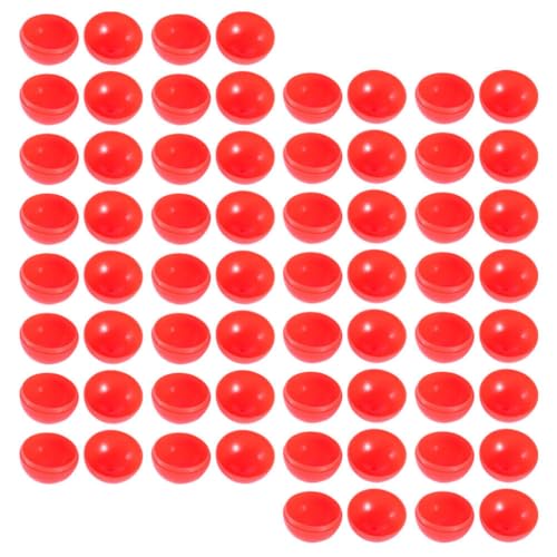 Kichvoe Mini-Lotteriekugel 50 Stück 5 cm Hohle Bingo-Kugeln Kunststoff-Tombola-Zeichnungskugeln Tischtennisbälle Glücksball-Automatenkapseln Für Spielparty-Preise Rot von Kichvoe