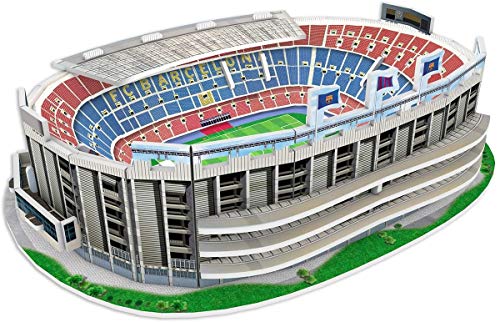 FCB Estadio de Nanostad, Puzzle 3D Stadion Camp NOU Mini von FC Barcelona (34010), Mehrfarbig von FCB