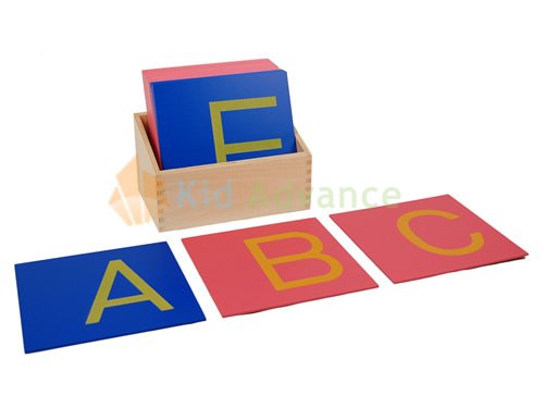 Kid Advance Montessori Großbuchstaben Schleifpapier Großbuchstaben Druck mit Box von Kid Advance