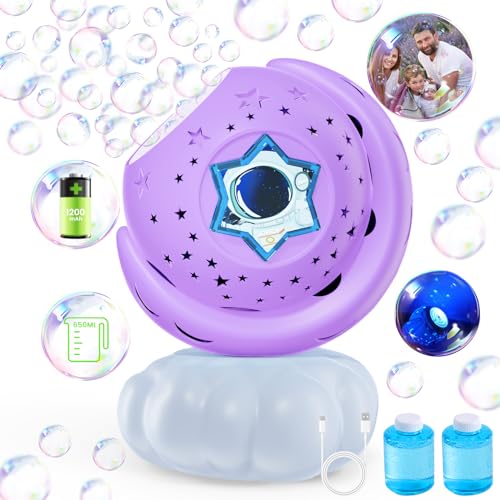 Kid Odyssey Automatische LED Seifenblasenmaschine, 650ML Wiederaufladbare Blasenmaschine mit 20000+ Blasen, 72 Löcher Bubble Maker mit 2x180ml Blasenwasser für Kinder/Party/Hochzeit/Geburtstag Kid Odyssey Automatische LED Seifenblasenmaschine, 650ML Wiederaufladbare Blasenmaschine mit 20000+ Blasen, 72 Löcher Bubble Maker mit 2x180ml Blasenwasser für Kinder/Party/Hochzeit/Geburtstag von Kid Odyssey