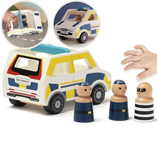 Kid's Concept Polizeiauto Auto Kinder - Polizei Spielzeug spielzeugautos ab 2 Jahre - holzspielzeug ab 3 Jahr - Spielzeug ab 2 Jahre Junge von Kid’s Concept