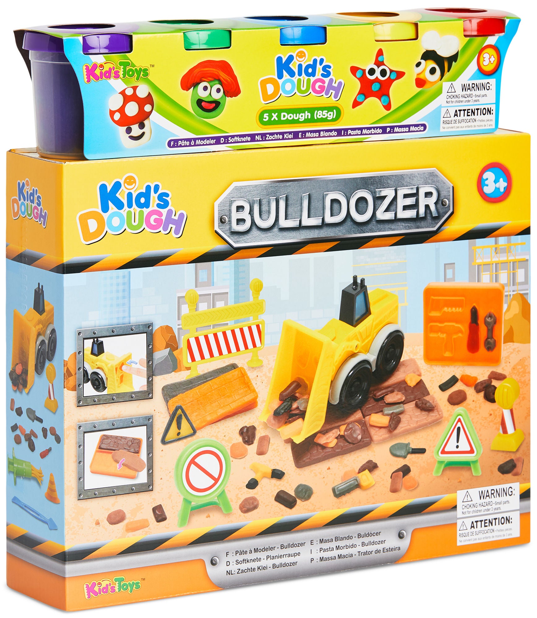 Kid's Dough Bulldozer Spielknete 5 Farben von Kid's Dough