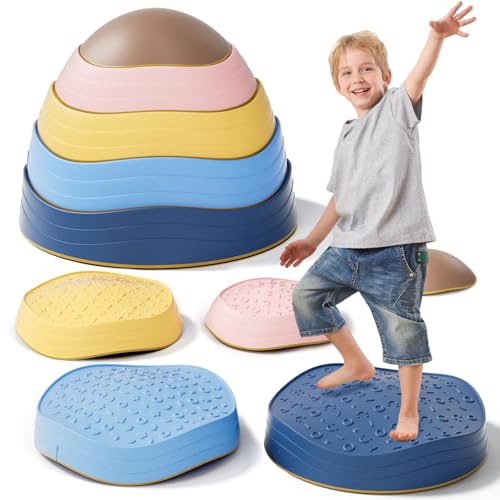 KidBloom Balanciersteine für Kinder, Rutschfeste Stapelsteine, Sensorik Spielzeug ab 2 3 4 Jahren, Outdoor Spiele Gartenspielzeug Kinder KidBloom Balanciersteine für Kinder, Rutschfeste Stapelsteine, Sensorik Spielzeug ab 2 3 4 Jahren, Outdoor Spiele Gartenspielzeug Kinder von KidBloom