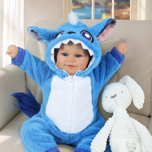 KidCuddz Reborn Babypuppen - 17 Zoll Puppen Silikon Ganzkörper mit realistischen Venendetails, 3+ Jahre alte Mädchen Geschenke, Pretend Play, Sammlung von KidCuddz