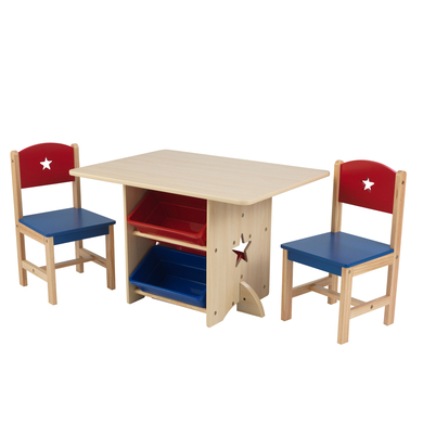 KidKraft® Tisch- und Stuhlset Sternchen natur / bunt von KidKraft