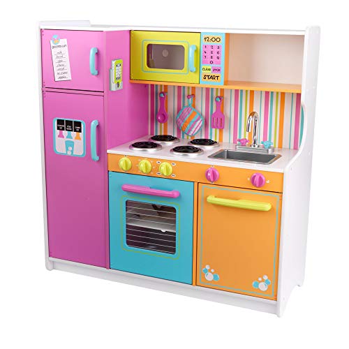 KidKraft Deluxe Big and Bright Kinderküche aus Holz mit Zubehör, Spielküche mit Kochgeschirr und Spielzeug Handy, Spielzeug für Kinder ab 3 Jahre, 53100 KidKraft Deluxe Big and Bright Kinderküche aus Holz mit Zubehör, Spielküche mit Kochgeschirr und Spielzeug Handy, Spielzeug für Kinder ab 3 Jahre, 53100 von KidKraft