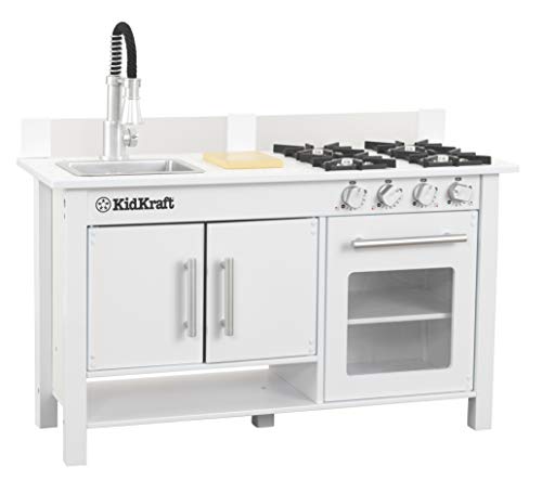 KidKraft Little Cook's Kinderküche aus Holz mit Zubehör, Spielküche mit Gasherd, kleinem Schneidebrett und Spüle mit ausziehbarem Wasserhahn, Spielzeug für Kinder ab 3 Jahre, 53407 KidKraft Little Cook's Kinderküche aus Holz mit Zubehör, Spielküche mit Gasherd, kleinem Schneidebrett und Spüle mit ausziehbarem Wasserhahn, Spielzeug für Kinder ab 3 Jahre, 53407 von KidKraft