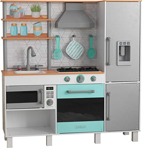 KidKraft Gourmet Chef Kinderküche aus Holz mit Zubehör, Spielküche mit Kochgeschirr und Eiswürfelspender, Spielzeug für Kinder ab 3 Jahre, 53421 KidKraft Gourmet Chef Kinderküche aus Holz mit Zubehör, Spielküche mit Kochgeschirr und Eiswürfelspender, Spielzeug für Kinder ab 3 Jahre, 53421 von KidKraft