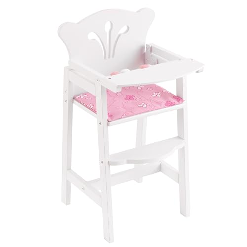 KidKraft Lil' Doll Puppenhochstuhl aus Holz, Puppen Zubehör, Spielzeug für Jungen und Mädchen ab 3 Jahre, 61101 KidKraft Lil' Doll Puppenhochstuhl aus Holz, Puppen Zubehör, Spielzeug für Jungen und Mädchen ab 3 Jahre, 61101 von KidKraft