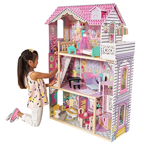 KidKraft Annabelle Puppenhaus aus Holz mit Möbeln und Zubehör, Spielset mit Aufzug und Balkon für 30 cm große Puppen, Spielzeug für Kinder ab 3 Jahre, 65934 KidKraft Annabelle Puppenhaus aus Holz mit Möbeln und Zubehör, Spielset mit Aufzug und Balkon für 30 cm große Puppen, Spielzeug für Kinder ab 3 Jahre, 65934 von KidKraft
