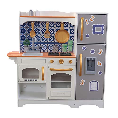 KidKraft - Cuisine en Bois Mosaik Magnetic - 53448 - Accessoires inclus - Portes magnétiques - Assemblage EZkraft von KidKraft