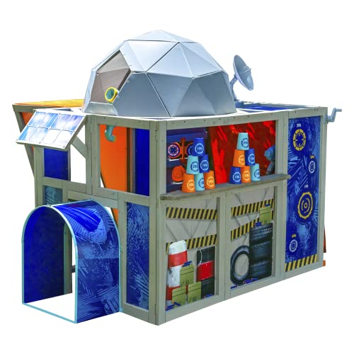 KidKraft Nerf Geo Strike Hauptquartier Spielhaus aus Holz, Outdoor Spiele mit Nerf Zielscheibe für Kinder, Gartenspielzeug, Holzspielhaus für den Garten, Spielzeug für Draußen für Kinder, P280121E KidKraft Nerf Geo Strike Hauptquartier Spielhaus aus Holz, Outdoor Spiele mit Nerf Zielscheibe für Kinder, Gartenspielzeug, Holzspielhaus für den Garten, Spielzeug für Draußen für Kinder, P280121E von KidKraft