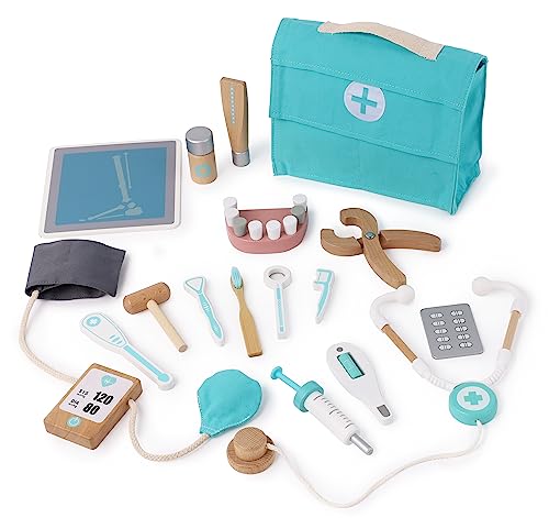 Kidmigo Arztkoffer für Kinder, 11-teiliges Spielzeug Rollenspiel Set, Doktor Spielset Kit mit Stethoskop, Geschenk für ab 3 Jahren von KidMigo
