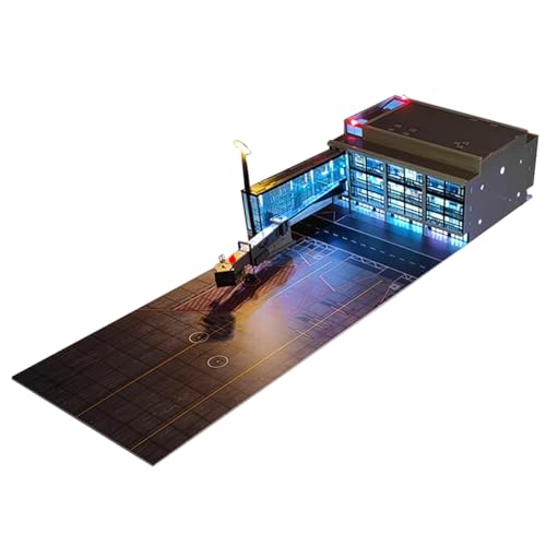 B05 Flughafenterminal-Gebäudemodell im Maßstab 1:200, mit LED-Lichtern, Schürze und Pier, handgefertigtes Miniatur-Luftfahrt-Display, Diorama für Flugzeugsammler B05 Flughafenterminal-Gebäudemodell im Maßstab 1:200, mit LED-Lichtern, Schürze und Pier, handgefertigtes Miniatur-Luftfahrt-Display, Diorama für Flugzeugsammler von Kidaromo
