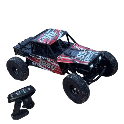 Kidaromo 1/18 RC Geländewagen, 2.4G 4WD RC Crawler Auto mit Klappscheinwerfer, All-Terrain Fernbedienung Rock Crawler Truck, Geschenk für Erwachsene & Hobbyisten, RTR Rot Kidaromo 1/18 RC Geländewagen, 2.4G 4WD RC Crawler Auto mit Klappscheinwerfer, All-Terrain Fernbedienung Rock Crawler Truck, Geschenk für Erwachsene & Hobbyisten, RTR Rot von Kidaromo