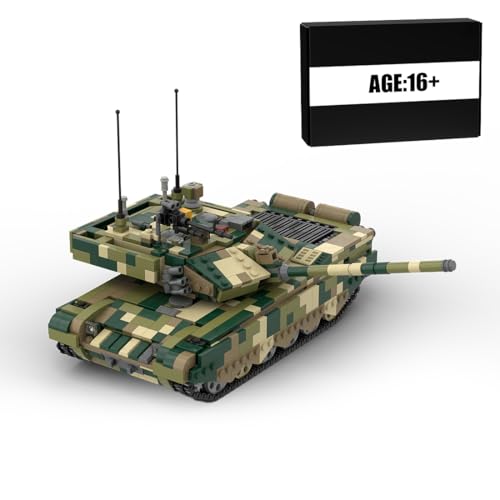 Kidaromo Militär Panzer Bausteine Set, 1/35 TYPE-99A Chinesische Kampfpanzer Bausatz, Panzer Armee Modell Bauspielzeug, Militärmodell für Erwachsene & Militärfans, 1606 Teile Kidaromo Militär Panzer Bausteine Set, 1/35 TYPE-99A Chinesische Kampfpanzer Bausatz, Panzer Armee Modell Bauspielzeug, Militärmodell für Erwachsene & Militärfans, 1606 Teile von Kidaromo