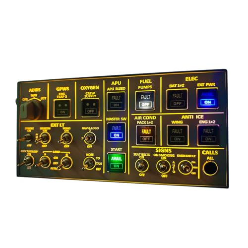Kidaromo Rowsfire A106 Pro A32X Pro Light OVH Overhead Panel für MS-FS 2020/2024, Unterstützung FE-NIX, F-BW & i-in Flugzeuge, Plug & Play Flight SIM Panel für Windows Home Cockpits, Backlit Edition Kidaromo Rowsfire A106 Pro A32X Pro Light OVH Overhead Panel für MS-FS 2020/2024, Unterstützung FE-NIX, F-BW & i-in Flugzeuge, Plug & Play Flight SIM Panel für Windows Home Cockpits, Backlit Edition von Kidaromo