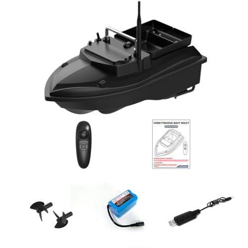 Kidaromo V050 RC Köderboot, 12000mAh RC Angelköderboot mit Auto Cruise, LED-Lichtern, 500m Reichweite, großer Einzelhopfer & Dual-Batteriesystem, Outdoor-Nachtfischerboote für Erwachsene Kidaromo V050 RC Köderboot, 12000mAh RC Angelköderboot mit Auto Cruise, LED-Lichtern, 500m Reichweite, großer Einzelhopfer & Dual-Batteriesystem, Outdoor-Nachtfischerboote für Erwachsene von Kidaromo