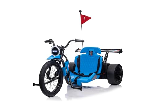 Elektro Kinder Trike Dreirad Drifting Bike 2x120W 24V/10Ah, Farbe:Blau von Kidcars