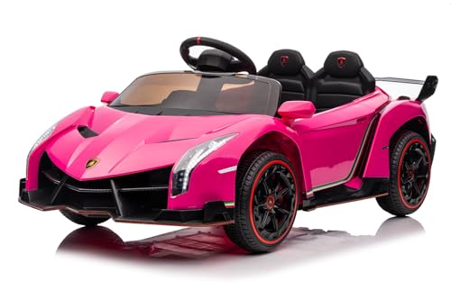 Elektro Kinderauto Lamborghini VENENO mit Lizenz Allrad 4x25W 12V/7Ah, Farbe:Pink Elektro Kinderauto Lamborghini VENENO mit Lizenz Allrad 4x25W 12V/7Ah, Farbe:Pink von Kidcars