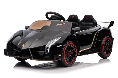 Elektro Kinderauto Lamborghini VENENO mit Lizenz Allrad 4x25W 12V/7Ah, Farbe:Schwarz Elektro Kinderauto Lamborghini VENENO mit Lizenz Allrad 4x25W 12V/7Ah, Farbe:Schwarz von Kidcars