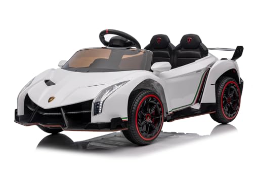 Elektro Kinderauto Lamborghini VENENO mit Lizenz Allrad 4x25W 12V/7Ah, Farbe:Weiss Elektro Kinderauto Lamborghini VENENO mit Lizenz Allrad 4x25W 12V/7Ah, Farbe:Weiss von Kidcars