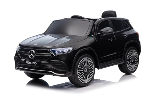 Elektro Kinderauto Mercedes EQA 250 mit Lizenz Allrad 4x25W 12V/7Ah, Farbe:Schwarz von Kidcars