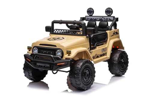 Elektro Kinderauto Toyota FJ mit Lizenz Allrad 4x25W 12V/4.5Ah, Farbe:Beige Elektro Kinderauto Toyota FJ mit Lizenz Allrad 4x25W 12V/4.5Ah, Farbe:Beige von Kidcars