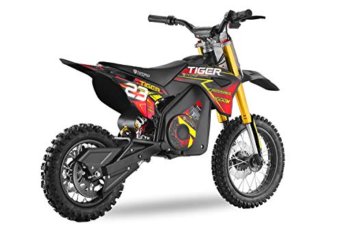 Nitro Motors 1000W Tiger Lead Acid 12/10 Dirtbike, Farbe:Rot von Kidcars