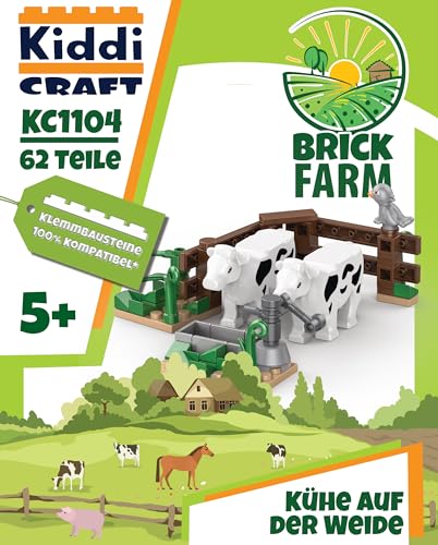 Kiddicraft KC1104 Kühe auf der Weide, Klemmbausteine von KIDDICRAFT