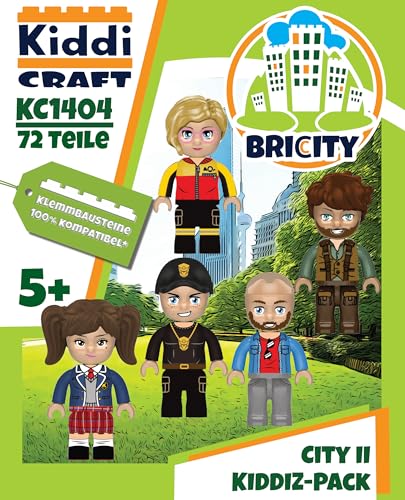 Kiddicraft KC1404 KIDDIZ Figuren-Pack City II - Klemmbaustein-Figuren von KIDDICRAFT