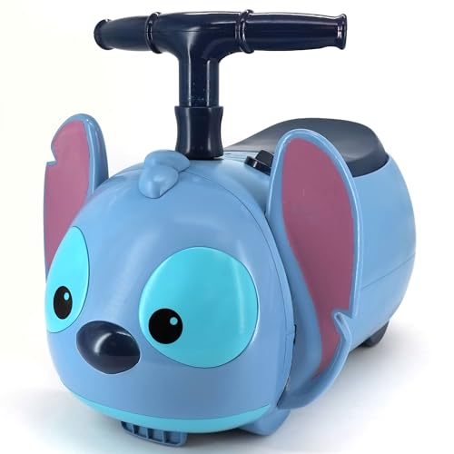 Kiddieland: Zoom Zoom Ride On - Stitch - Lichter & Geräusche, Disney Fuß-zu-Boden-Fahrzeug, interaktives Armaturenbrett, Schiebe-/Ziehgriff, Kleinkinder 12-36mo von Kiddieland