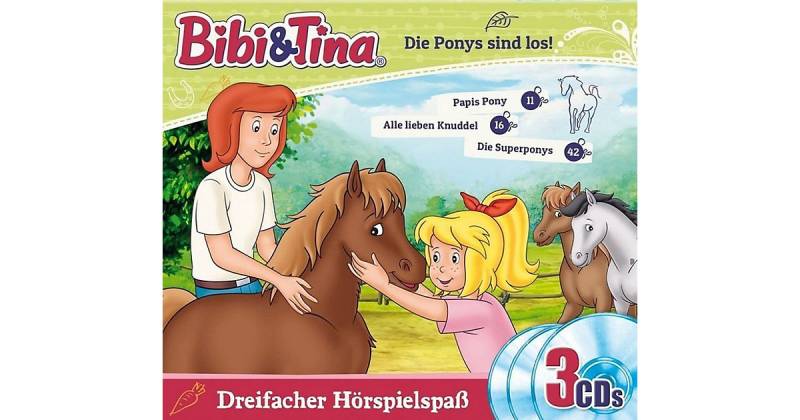 CD Bibi & Tina - Die Ponys sind los (3 CDs) Hörbuch von Kiddinx