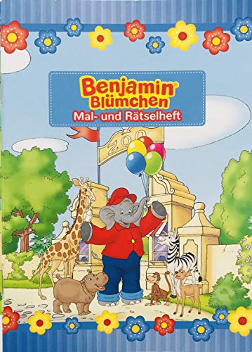 Mal- und Rätselheft * Benjamin BLÜMCHEN * mit 12 Seiten in DIN A6 | perfekt als Mitgebsel oder Geschenk | Malbuch Malen Malblock Kinder Elefant Töröööö von Kiddnix