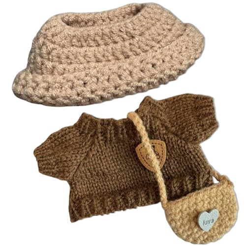 2 Stück Set Bekleidung für La 17cm Puppe Kleidung DIY Outfit für La Puppen Schwarzer Hut, Latzhose Geeignet für Sammler, Kindergeschenke (Stil G) von Kiddo Sky
