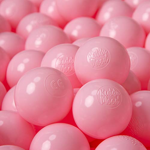 KiddyMoon 100 ∅ 6Cm Kinder Bälle Für Bällebad Spielbälle Baby Plastikbälle Made In EU, Puderrosa von KiddyMoon