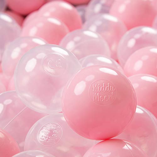 KiddyMoon 200 ∅ 7Cm Kinder Bälle Spielbälle Für Bällebad Baby Plastikbälle Made In EU, Puderrosa/Transparent KiddyMoon 200 ∅ 7Cm Kinder Bälle Spielbälle Für Bällebad Baby Plastikbälle Made In EU, Puderrosa/Transparent von KiddyMoon