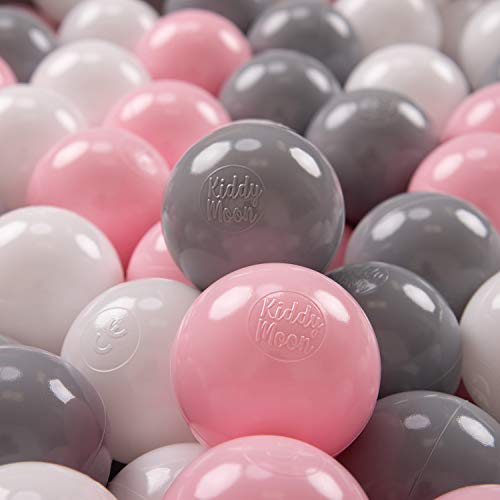 KiddyMoon 200 ∅ 7Cm Kinder Bälle Spielbälle Für Bällebad Baby Plastikbälle Made In EU, Weiß/Grau/Puderrosa KiddyMoon 200 ∅ 7Cm Kinder Bälle Spielbälle Für Bällebad Baby Plastikbälle Made In EU, Weiß/Grau/Puderrosa von KiddyMoon