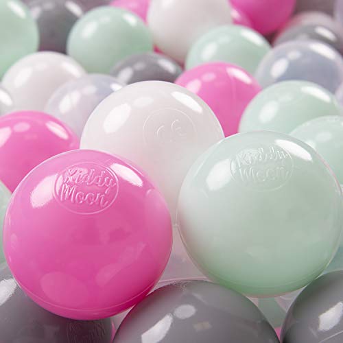 KiddyMoon 200 ∅ 7Cm Kinder Bälle Spielbälle Für Bällebad Baby Plastikbälle Made In EU, Transparent/Grau/Weiß/Rosa/Minze KiddyMoon 200 ∅ 7Cm Kinder Bälle Spielbälle Für Bällebad Baby Plastikbälle Made In EU, Transparent/Grau/Weiß/Rosa/Minze von KiddyMoon