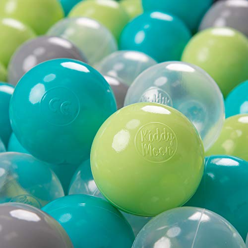 KiddyMoon 200 ∅ 7Cm Kinder Bälle Spielbälle Für Bällebad Baby Plastikbälle Made In EU, Türkis/Hellgrün/Grau/Transparent KiddyMoon 200 ∅ 7Cm Kinder Bälle Spielbälle Für Bällebad Baby Plastikbälle Made In EU, Türkis/Hellgrün/Grau/Transparent von KiddyMoon