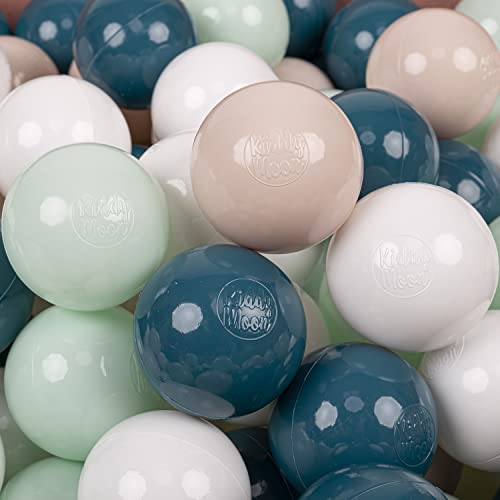 KiddyMoon 200 Bälle/7Cm Kinder Bälle Spielbälle Für Bällebad Baby Einfarbige Plastikbälle Made In EU, Dunkeltürkis/Pastellbeige/Weiß/Minze KiddyMoon 200 Bälle/7Cm Kinder Bälle Spielbälle Für Bällebad Baby Einfarbige Plastikbälle Made In EU, Dunkeltürkis/Pastellbeige/Weiß/Minze von KiddyMoon