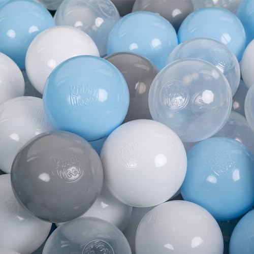 KiddyMoon 300 ∅ 7Cm Kinder Bälle Spielbälle Für Bällebad Baby Plastikbälle Made In EU, Grau/Weiß/Transparent/Babyblue KiddyMoon 300 ∅ 7Cm Kinder Bälle Spielbälle Für Bällebad Baby Plastikbälle Made In EU, Grau/Weiß/Transparent/Babyblue von KiddyMoon