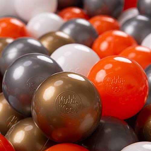 KiddyMoon 300 ∅ 7Cm Kinder Bälle Spielbälle Für Bällebad Baby Plastikbälle Made In EU, Orange/Silbern/Golden/Weiß KiddyMoon 300 ∅ 7Cm Kinder Bälle Spielbälle Für Bällebad Baby Plastikbälle Made In EU, Orange/Silbern/Golden/Weiß von KiddyMoon