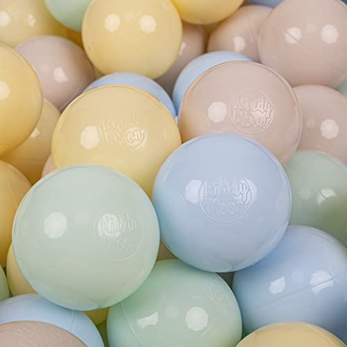 KiddyMoon 300 Bälle/7Cm Kinder Bälle Spielbälle Für Bällebad Baby Einfarbige Plastikbälle Made In EU, Pastellbeige/Pastellblau/Pastellgelb/Minze KiddyMoon 300 Bälle/7Cm Kinder Bälle Spielbälle Für Bällebad Baby Einfarbige Plastikbälle Made In EU, Pastellbeige/Pastellblau/Pastellgelb/Minze von KiddyMoon