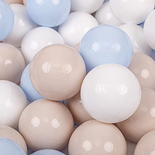 KiddyMoon 300 Bälle/7Cm Kinder Bälle Spielbälle Für Bällebad Baby Einfarbige Plastikbälle Made In EU, Pastellbeige/Pastellblau/Weiß KiddyMoon 300 Bälle/7Cm Kinder Bälle Spielbälle Für Bällebad Baby Einfarbige Plastikbälle Made In EU, Pastellbeige/Pastellblau/Weiß von KiddyMoon