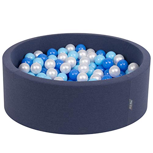KiddyMoon Bällebad 90X30cm/200 Bälle ∅ 7Cm Bällepool Mit Bunten Bällen Für Babys Kinder Rund, Dunkelblau:Babyblau/Blau/Perle KiddyMoon Bällebad 90X30cm/200 Bälle ∅ 7Cm Bällepool Mit Bunten Bällen Für Babys Kinder Rund, Dunkelblau:Babyblau/Blau/Perle von KiddyMoon