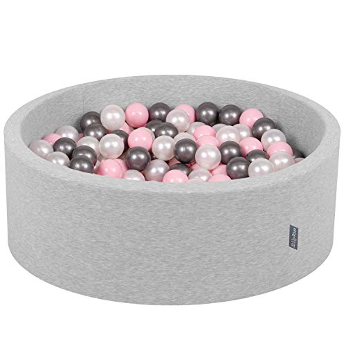 KiddyMoon Bällebad 90X30cm/200 Bälle ∅ 7Cm Bällepool Mit Bunten Bällen Für Babys Kinder Rund, Hellgrau:Perle/Rosa/Silbern KiddyMoon Bällebad 90X30cm/200 Bälle ∅ 7Cm Bällepool Mit Bunten Bällen Für Babys Kinder Rund, Hellgrau:Perle/Rosa/Silbern von KiddyMoon