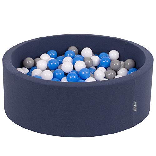 KiddyMoon Bällebad 90X30cm/300 Bälle ∅ 7Cm Bällepool Mit Bunten Bällen Für Babys Kinder Rund, Dunkelblau:Grau/Weiß/Blau KiddyMoon Bällebad 90X30cm/300 Bälle ∅ 7Cm Bällepool Mit Bunten Bällen Für Babys Kinder Rund, Dunkelblau:Grau/Weiß/Blau von KiddyMoon